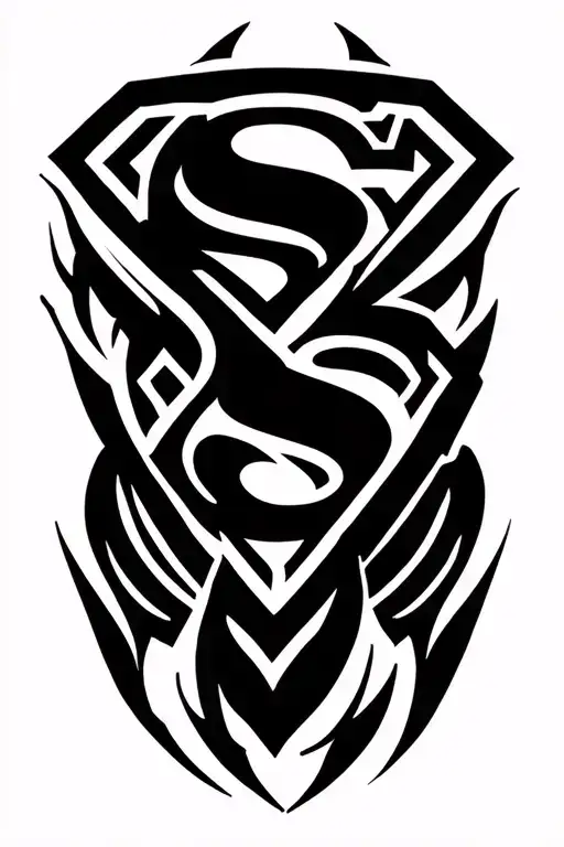 Superman insignia tattoo design idea