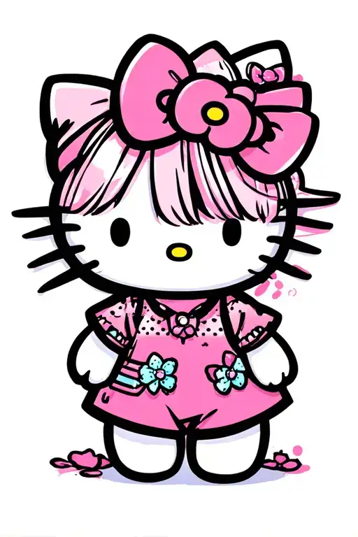 hello kitty tattoo design idea