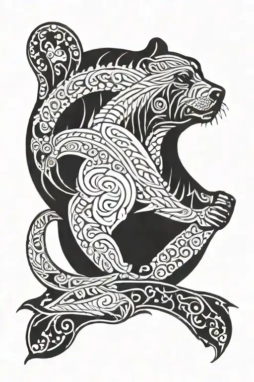 bear, seal of veles, scandinavia, patterns, nature, symbols tattoo design idea