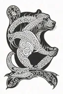bear, seal of veles, scandinavia, patterns, nature, symbols tattoo design idea