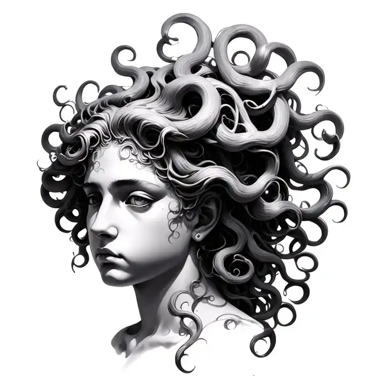 realism medusa mature tattoo design idea