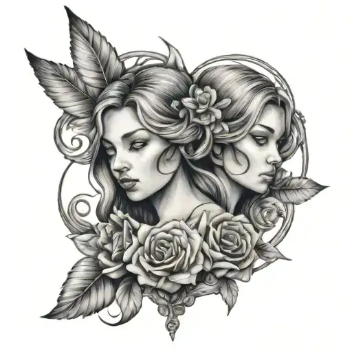 Marika, twins, Genoa tattoo design idea