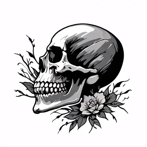 Stencils Skull tattoo design idea