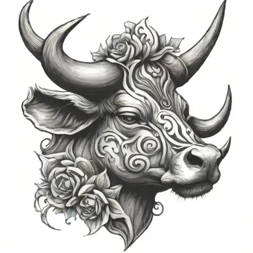 Taurus tattoo design idea