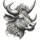 Taurus tattoo design idea