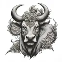 Taurus tattoo design idea
