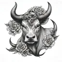 Taurus tattoo design idea