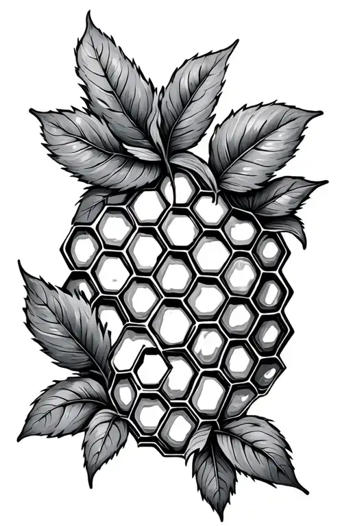nature honey comb  tattoo design idea