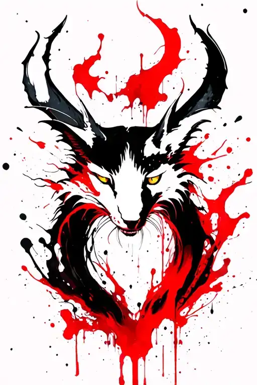 Displacer beast from d&d in the style of Brandon Herrera, Michael Hladic, or Malta.ink tattoo design idea