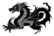 Nordic dragon tattoo design idea