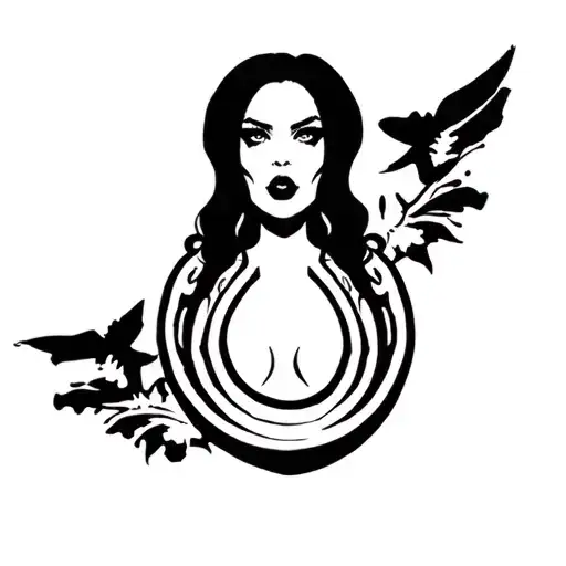 Goth very sexy girl tattoo design idea