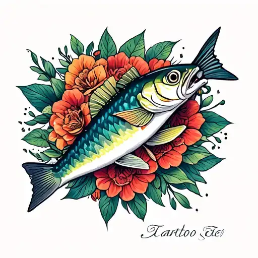 sardine tattoo design idea
