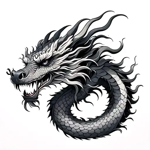 Vietnamese Dragon tattoo design idea