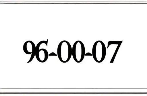 "96 00 07" tattoo design idea