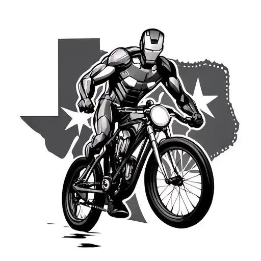 An Iron Man race tattoo featuring the bike, run, and swim with a texas theme on my rib cage tattoo design idea