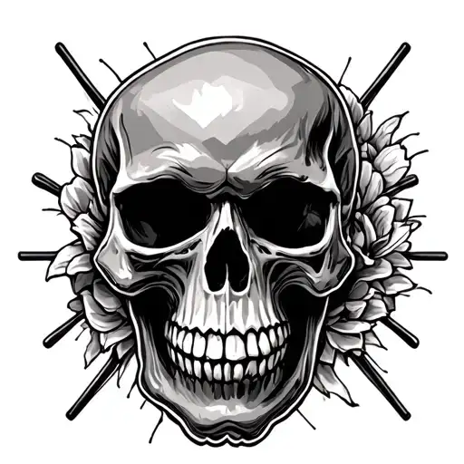 Harley Davidson Skull tattoo design idea