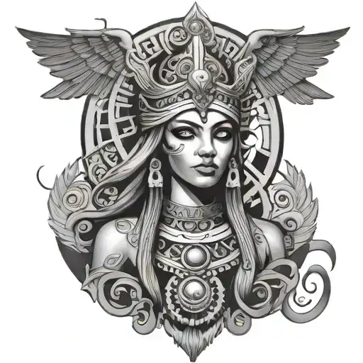 Isis Goddess tattoo design idea
