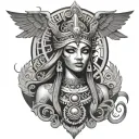 Isis Goddess tattoo design idea