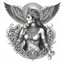 Isis Goddess tattoo design idea