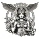 Isis Goddess tattoo design idea