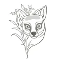 Lemur and Ravinalaplant tattoo design idea