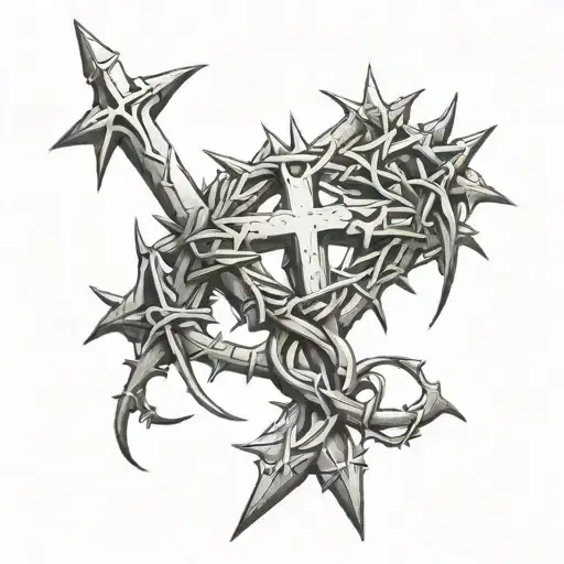 Gods plan, crown of thorns  tattoo design idea