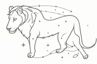 leo constellation tattoo design idea