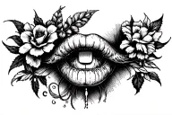 Pubic tattoo design idea