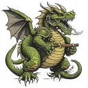 army, infantry, peru, dragon tattoo design idea