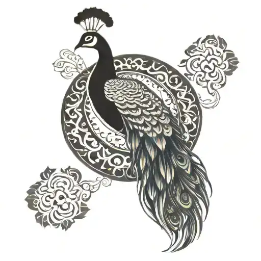 peacock tattoo design idea