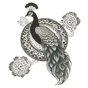 peacock tattoo design idea
