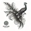 peacock tattoo design idea