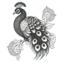 peacock tattoo design idea