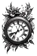 miscarriage tattoos with clock tattoo design idea