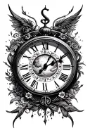 miscarriage tattoos with clock tattoo design idea