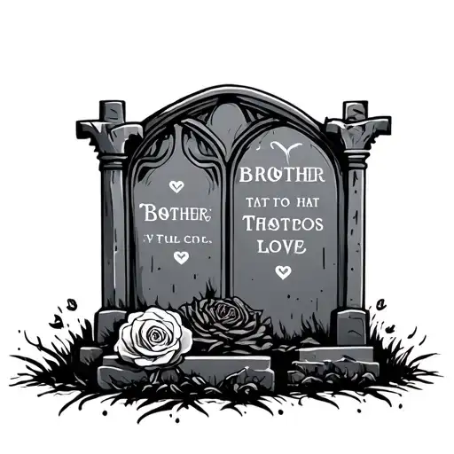 gravestones rip brother that love tattoo design idea