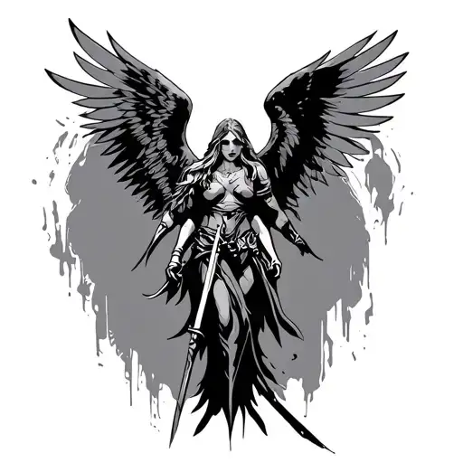 Warrior Angels tattoo design idea