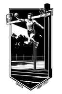 Track and field goal post tattoo design idea
