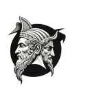 odysseus head tattoo design idea