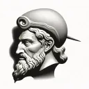 odysseus head tattoo design idea