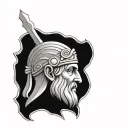 odysseus head tattoo design idea