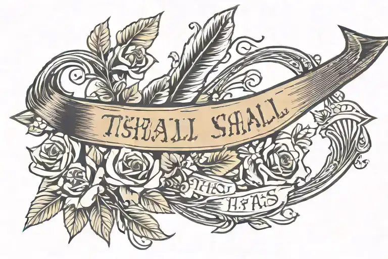 an arrow shooting by me, a pretty but realistic arrow with the words "this too shall pass" written pretty in cursive tattoo design idea