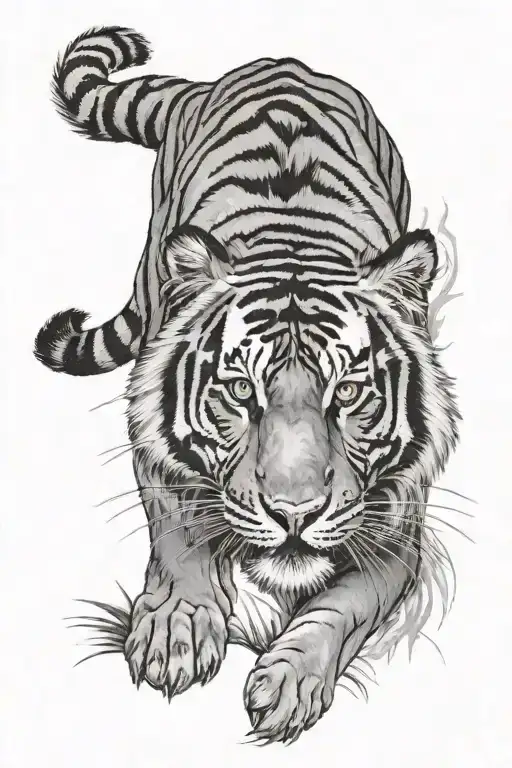tiger prowling tiger the whole animal tattoo design idea