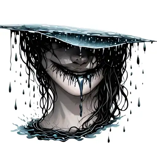 tears in rain tattoo design idea