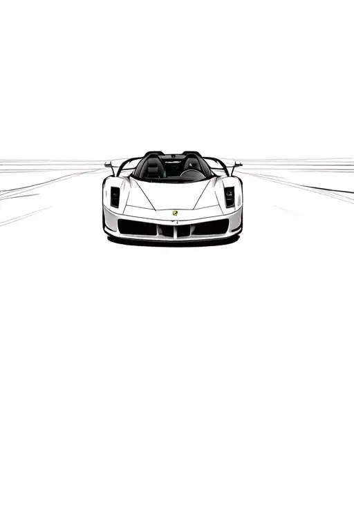 Ferrari enzo car tattoo design idea