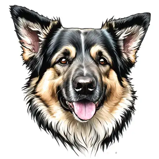 police sheepdog tattoo design idea