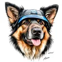 police sheepdog tattoo design idea