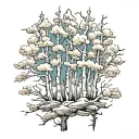 aspen trees tattoo design idea
