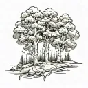 aspen trees tattoo design idea