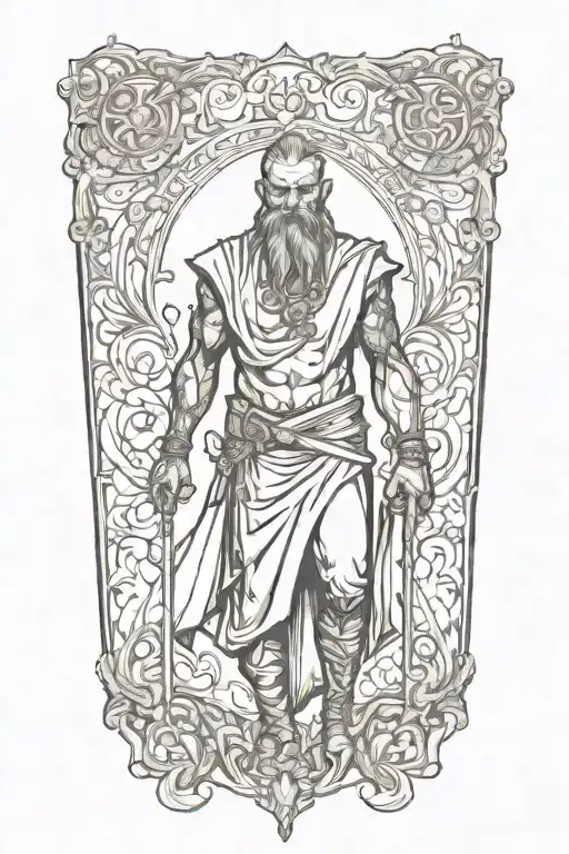 saint sinner tattoo design idea